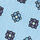 open page with product: Mini Floral Print Silk Tie - Ice Blue